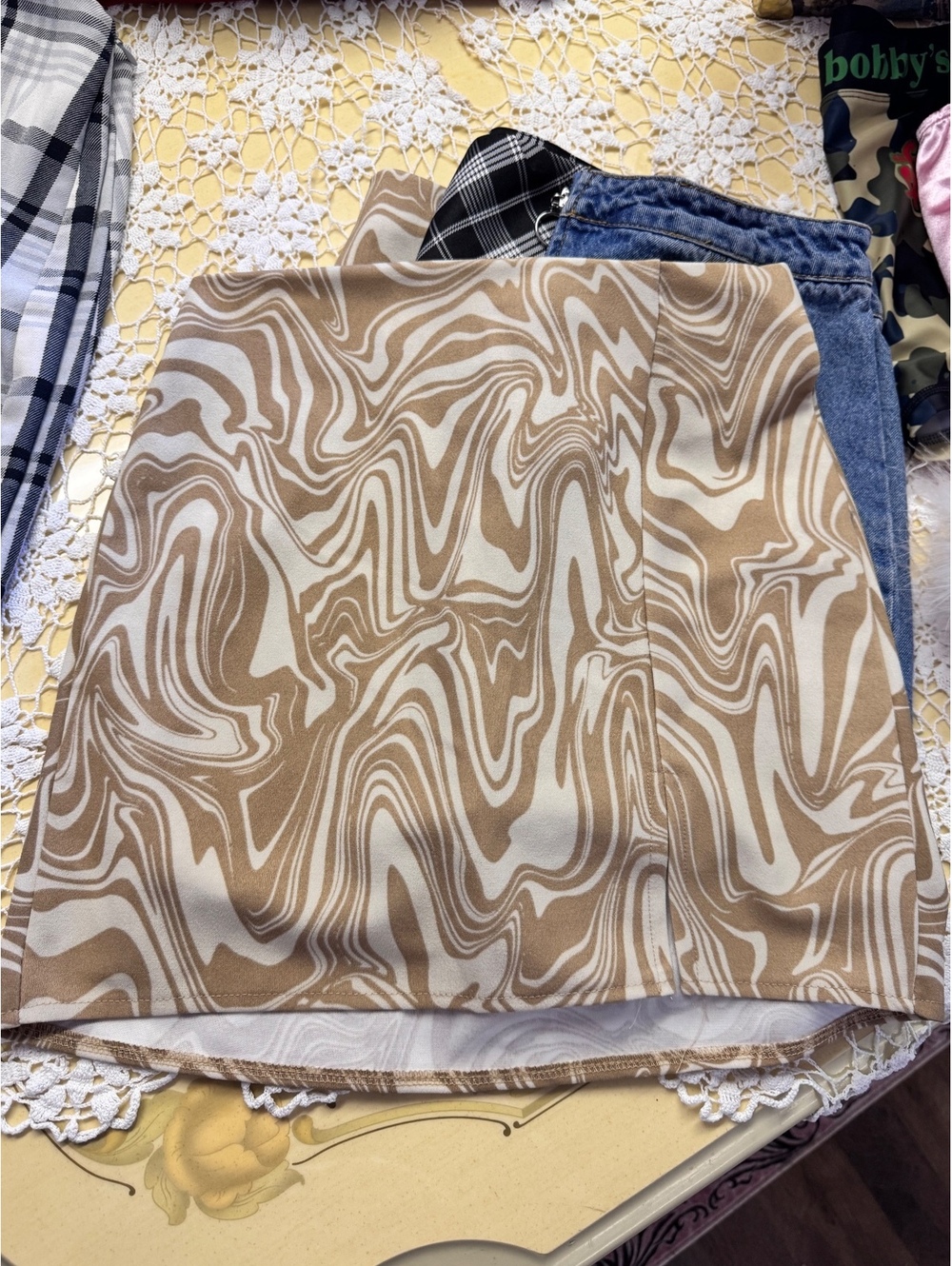 Streetwear society marble miniskirt